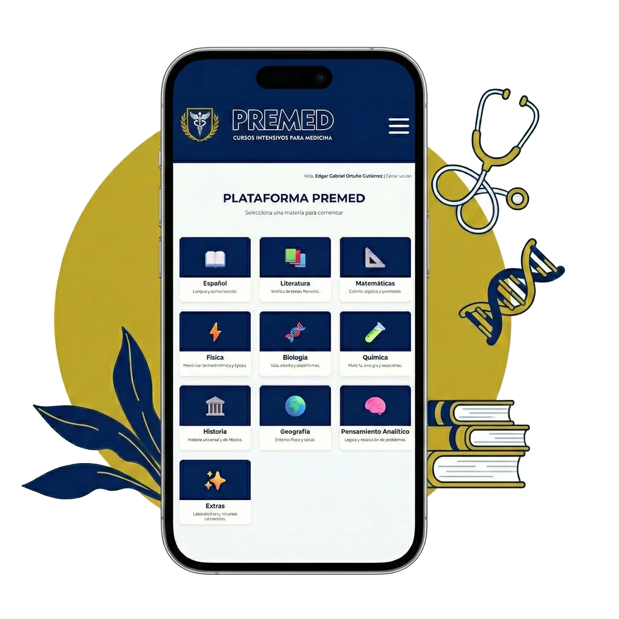 Plataforma Premed en Móvil